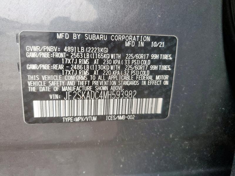 JF2SKADC4MH593982 Subaru Forester