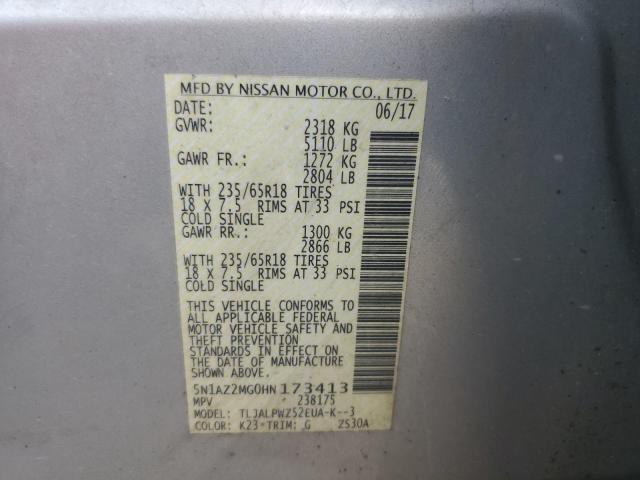 5N1AZ2MG0HN173413 Nissan 2017