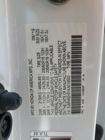 5J6RW2H51KA019553 Honda l15be