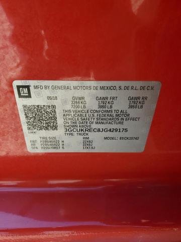 3GCUKREC8JG429175 Chevrolet l83 - sidi: spark ignited direct injection, vvt: variable valve timing, afm, e85 max, alum