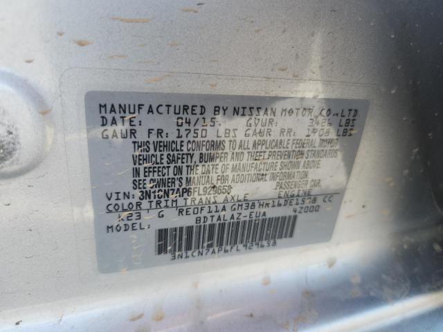 3N1CN7AP6FL929658 Nissan 2015