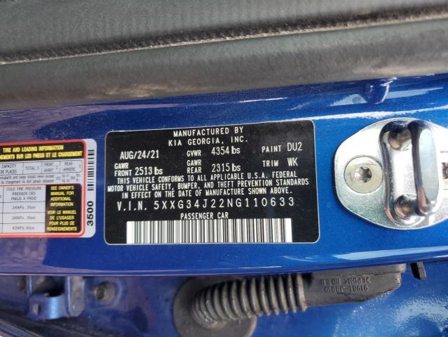 5XXG34J22NG110633 KIA t-gdi gamma ii