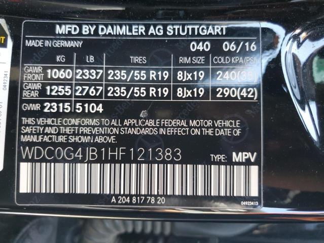 WDC0G4JB1HF121383 Mercedes-Benz m274