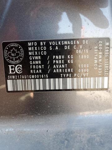 3VW217AU1GM001615 Volkswagen 1.8 tsi