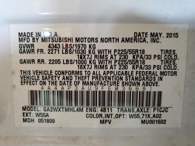 4A4AP3AU9FE036681 Mitsubishi dohc mivec