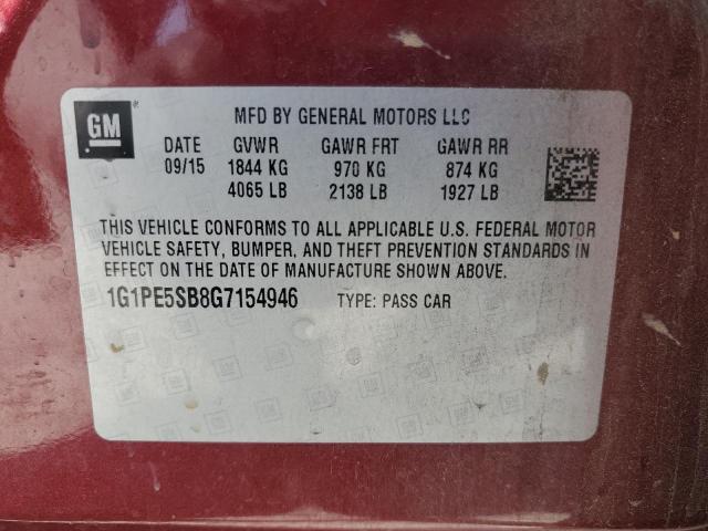 1G1PE5SB8G7154946 Chevrolet luv - vvt, alum, e85 max