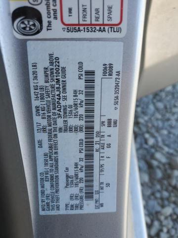 3FADP4AJ8JM100220 Ford FIESTA S
