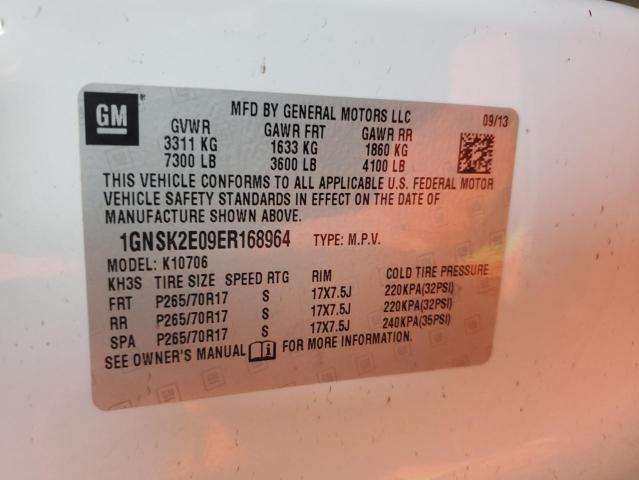 1GNSK2E09ER168964 Chevrolet lmg - flex fuel (gas/alc), cylinder deactivation iron