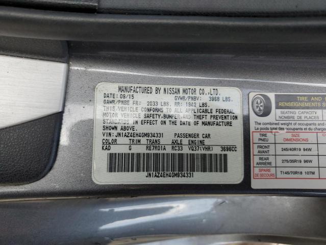JN1AZ4EH4GM934331 Nissan 370Z