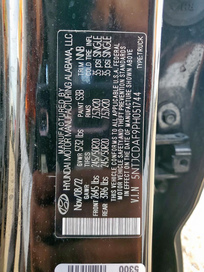 5NTJCDAF9PH051744 Hyundai Santa Cruz