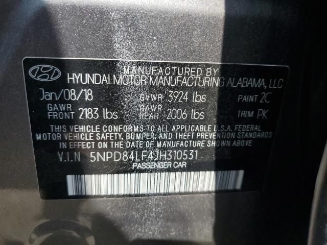 5NPD84LF4JH310531 Hyundai ELANTRA SE