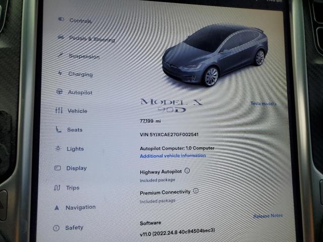 5YJXCAE27GF002541 Tesla MODEL X