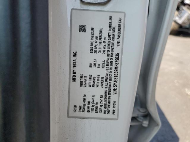 5YJ3E1EB9MF879035 Tesla MODEL 3