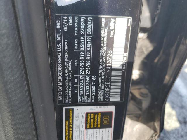 4JGDF2EE2EA413728 Mercedes-Benz 2014