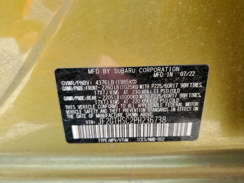 JF2GTHSC2PH236738 Subaru na