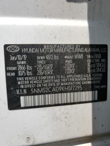 5NMS2CAD9KH077295 Hyundai gdi theta ii