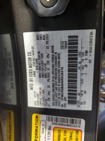 3FMCR9B60NRD38316 Ford BRONCO SPO