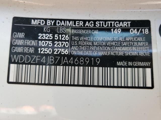 WDDZF4JB7JA468919 Mercedes-Benz m274