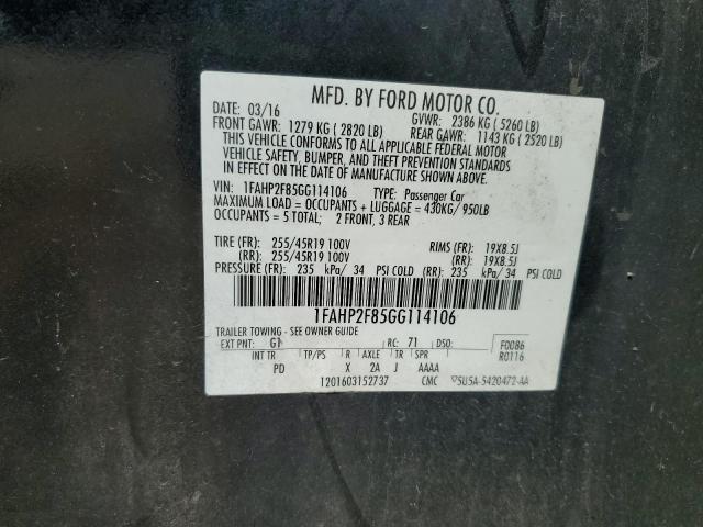 1FAHP2F85GG114106 Ford TAURUS LIM