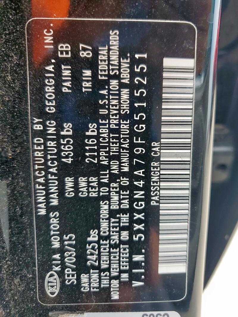 5XXGN4A79FG515251 KIA OPTIMA EX