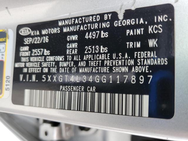 5XXGT4L34GG117897 KIA t-gdi theta ii