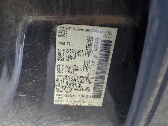 1N6AD0EV9EN710020 Nissan 2014