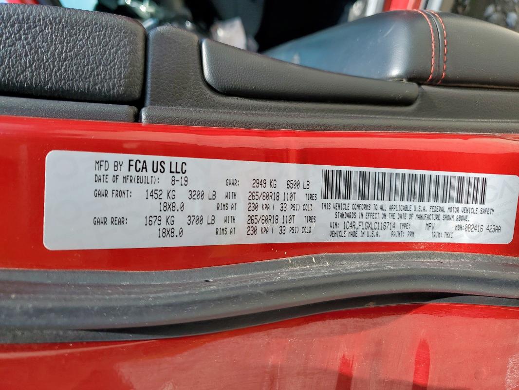 1C4RJFLGXLC116714 Jeep Grand Cher