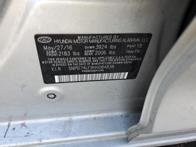5NPD74LF9HH084838 Hyundai ELANTRA SE