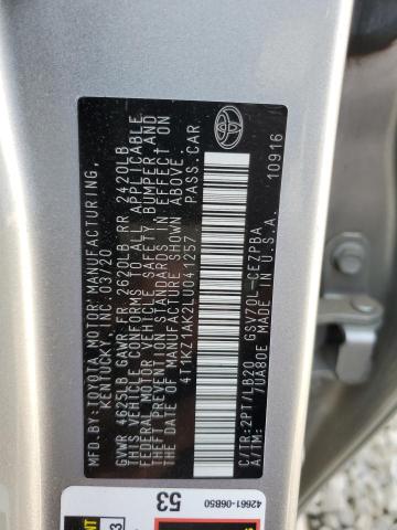 4T1KZ1AK2LU041257 Toyota 2gr-fks