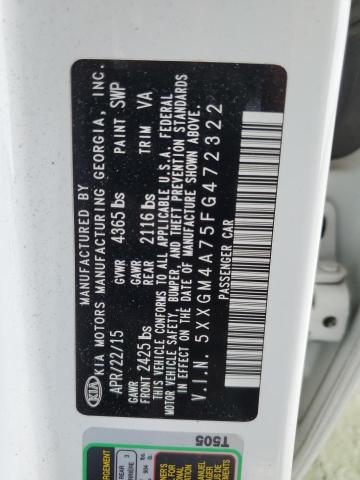 5XXGM4A75FG472322 KIA dohc gdi theta ii