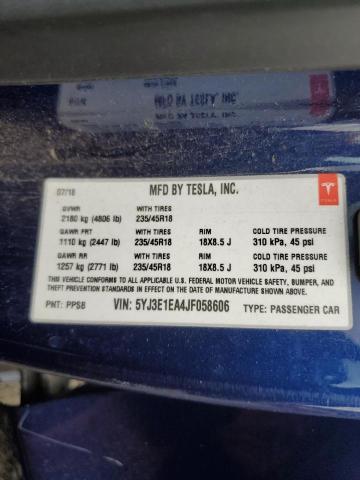 5YJ3E1EA4JF058606 Tesla 2018