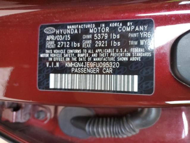 KMHGN4JE9FU095320 Hyundai gasoline 3.8 dohc mpi lambda