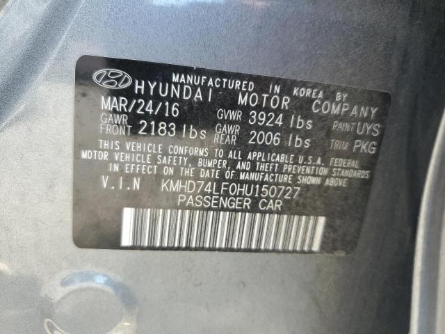 KMHD74LF0HU150727 Hyundai 2017