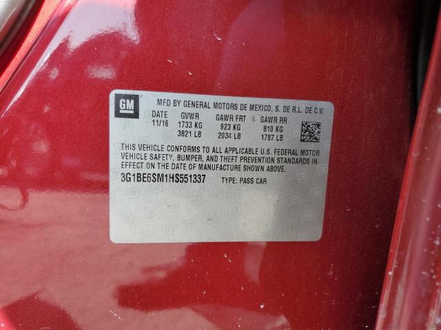 3G1BE6SM1HS551337 Chevrolet le2 -di: direct injection, vvt: variable valve timing, gen, alum