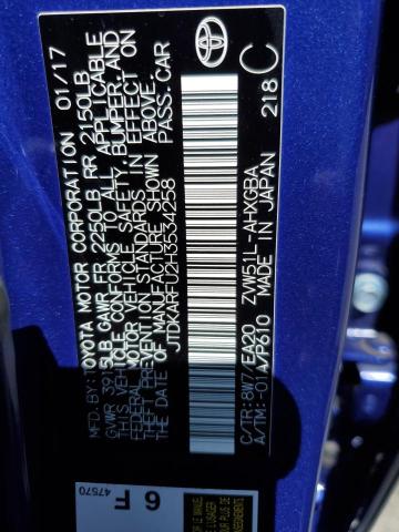 JTDKARFU2H3534258 Toyota 2zr-fxe,1nm