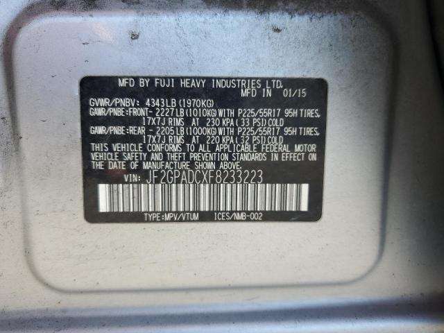 JF2GPADCXF8233223 Subaru XV CROSSTR
