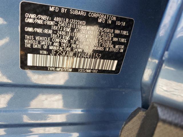 JF2SKAWC1KH441152 Subaru naturally aspirated u5