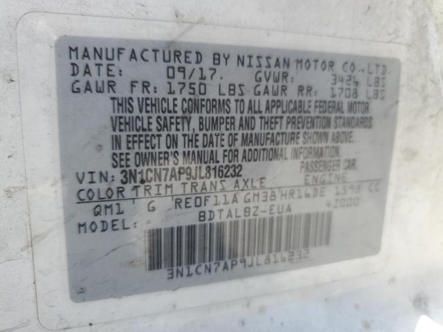 3N1CN7AP9JL816232 Nissan 2018