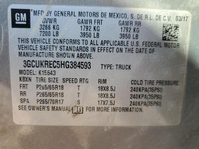 3GCUKREC5HG384593 Chevrolet l83 - sidi: spark ignited direct injection, vvt: variable valve timing, afm, e85 max, alum