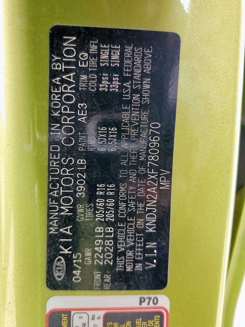 KNDJN2A2XF7809670 KIA Soul