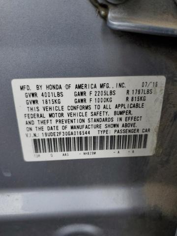 19UDE2F30GA016544 Acura k24v7