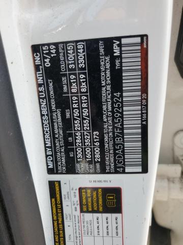 4JGDA5JB7FA592524 Mercedes-Benz ML 350