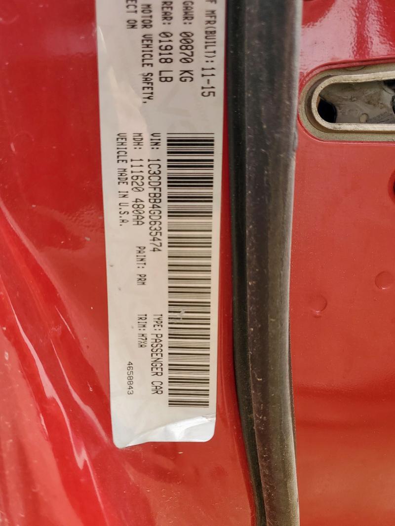 1C3CDFBB4GD635474 Dodge DART SXT