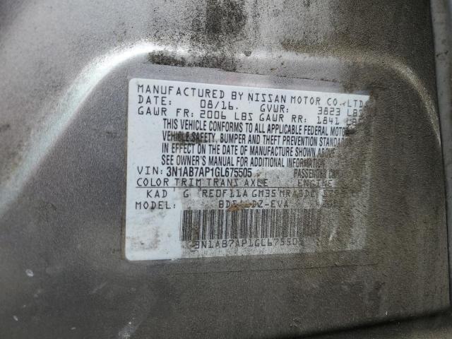 3N1AB7AP1GL675505 Nissan SENTRA S