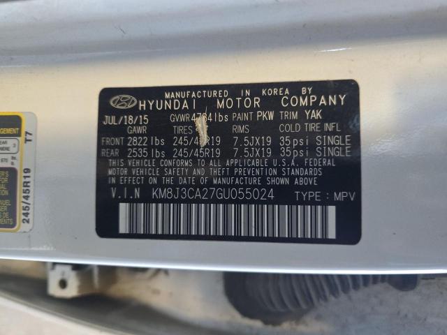 KM8J3CA27GU055024 Hyundai 2016