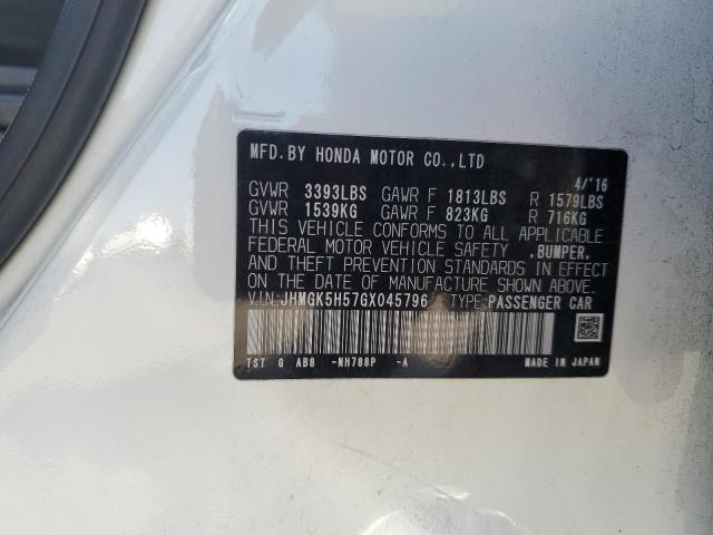 JHMGK5H57GX045796 Honda FIT LX