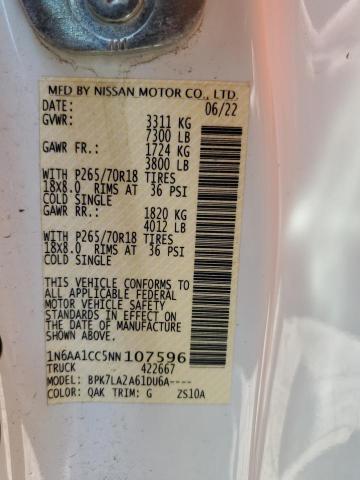 1N6AA1CC5NN107596 Nissan TITAN S