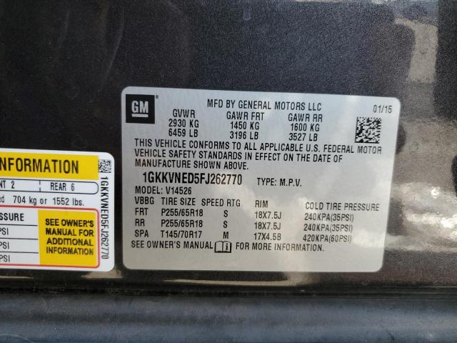 1GKKVNED5FJ262770 GMC llt