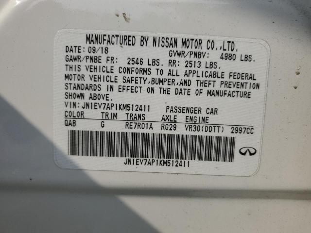 JN1EV7AP1KM512411 Infiniti Q50 LUXE