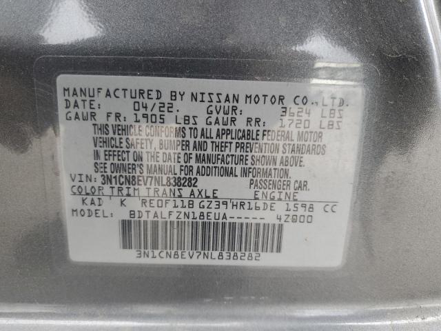 3N1CN8EV7NL838282 Nissan 2022